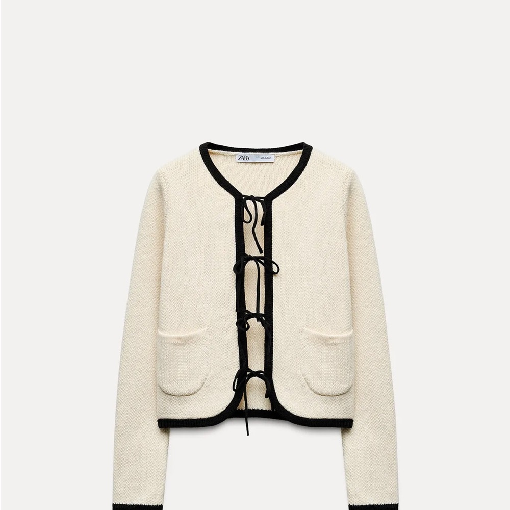 NWT Zara Knit Cardigan with Ties